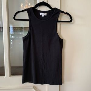 DJERF AVENUE BLACK RIBBED TANK